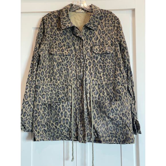 MYSTREE Washed Animal Print Jacket from Buckle Med 100% Cotton - Picture 3 of 12